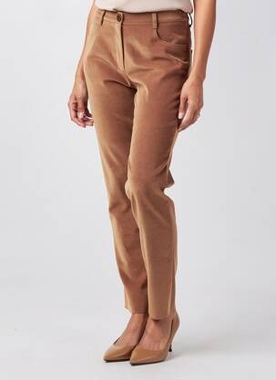 Pantalon slim elasticitate mărime normală bej JUMFIL femeie