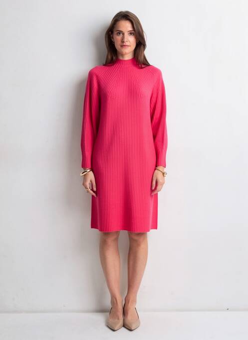 Rochie pulover elasticitate mâneci lungi roz VOLPATO femme