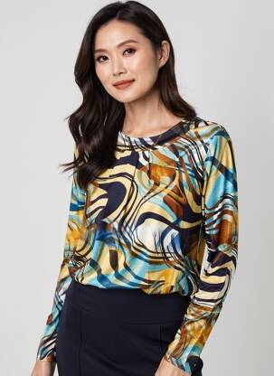 Tricou mâneci lungi mâneci lungi maro BRANDTEX femeie