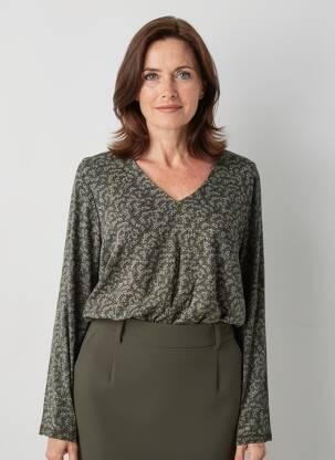 Tricou mâneci lungi mâneci lungi verde CISO femeie