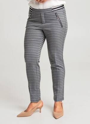 Pantalon slim talie elastică mărime normală albastru BRANDTEX femme