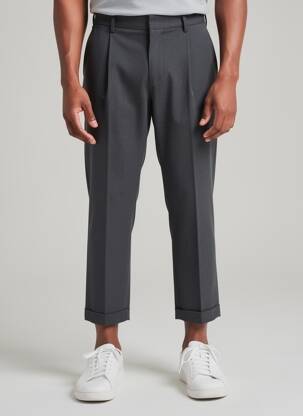 Pantalon chino închidere cu fermoar sub clapetă cu cârlig talie joasă gri DOCKERS bărbat