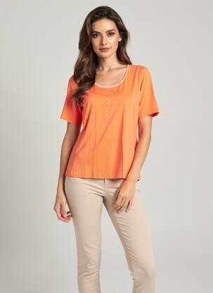 Tricou croială dreaptă mâneci scurte portocaliu SOMMERMANN femeie