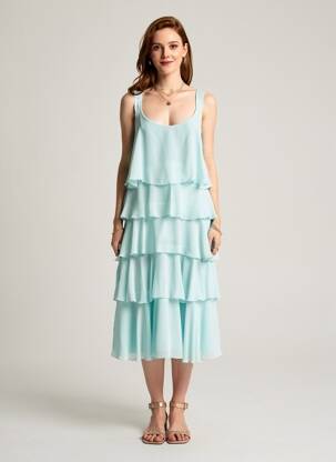 Rochie midi fără mâneci fără mâneci albastru BLEU D'AZUR femeie