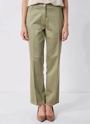 Pantalon drept elasticitate mărime normală verde GUY DUBOUIS femeie