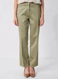 Pantalon drept elasticitate mărime normală verde GUY DUBOUIS femme