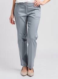 Pantalon drept elasticitate mărime normală gri GUY DUBOUIS femme