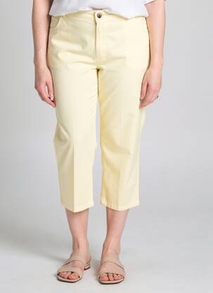 Pantalon 7/8 elasticitate mărime normală galben JEAN GABRIEL femeie