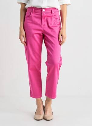 Pantalon trei sferturi elasticitate mărime normală roz GEVANA femeie
