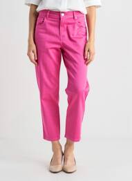 Pantalon trei sferturi elasticitate mărime normală roz GEVANA femme