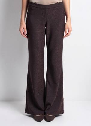 Pantalon evazat talie elastică maro VERO MODA femeie
