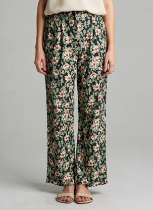 Pantalon drept talie elastică negru VERO MODA femeie