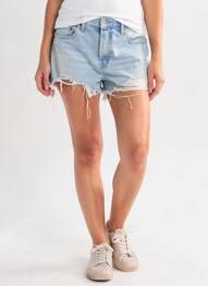 Șort țesătură denim talie înaltă albastru LEVIS femeie