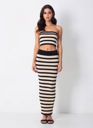 Set fustă croială cambrată bej POSSÉ femme