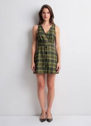 Rochie scurtă fără mâneci fără mâneci verde LILI SIDONIO femeie