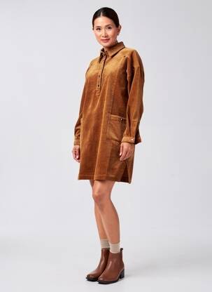 Rochie scurtă mâneci lungi mâneci lungi maro MOLLY BRACKEN femeie