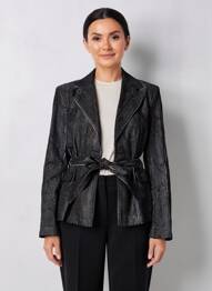 Jachete casual guler tip costum negru DIEGA femme