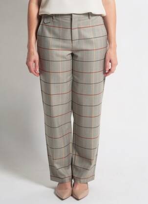 Pantalon drept elasticitate mărime normală gri SURKANA femeie