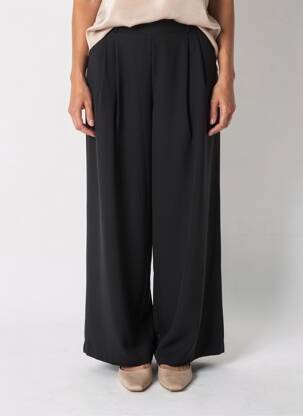 Pantalon larg închidere cu fermoar lateral mărime normală negru IMPERIAL femeie