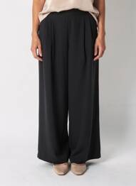 Pantalon larg închidere cu fermoar lateral mărime normală negru IMPERIAL femme