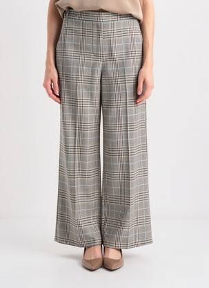 Pantalon larg țesătură poplin mărime normală gri IMPERIAL femeie