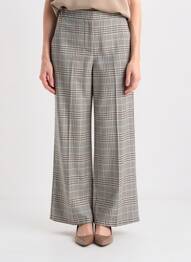 Pantalon larg țesătură poplin mărime normală gri IMPERIAL femeie