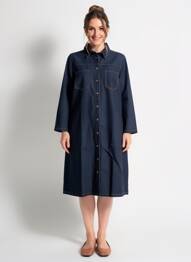 Rochie midi mâneci lungi mâneci lungi albastru STREET ONE femeie
