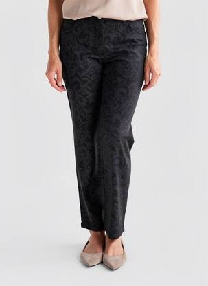 Pantalon slim țesătură poplin mărime normală negru SHEEGO femeie