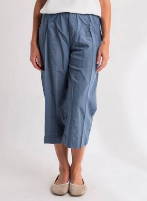 Pantalon trei sferturi croială dreaptă mărime normală albastru KJBRAND femeie