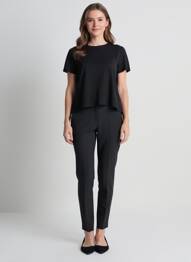 Top mâneci scurte mâneci scurte negru LILI SIDONIO femme