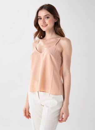 Top mâneci cu bretele ajustabile bretele subțiri roz TWINSET femme