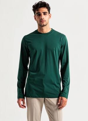 Tricou elasticitate mâneci lungi verde CELIO bărbat
