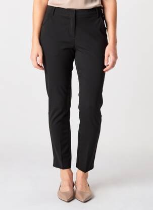 Pantalon slim țesătură poplin mărime normală negru ZHENZI femeie