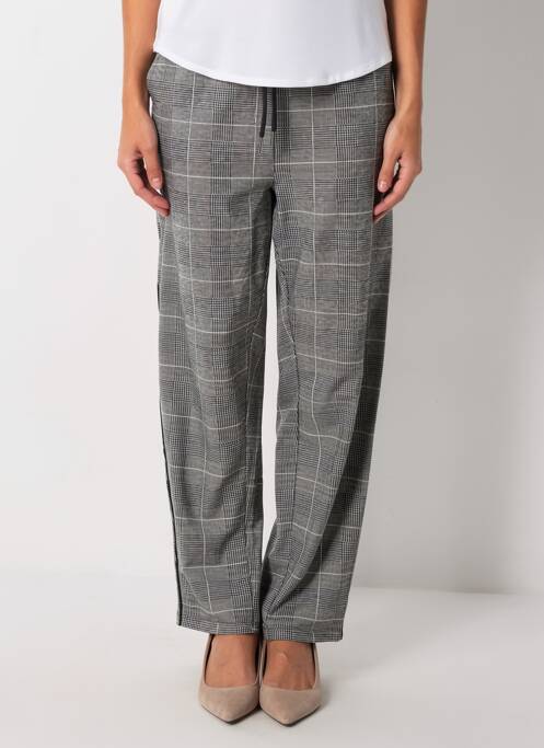 Pantalon slim talie elastică mărime normală gri ZHENZI femme