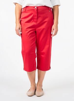 Pantalon trei sferturi croială dreaptă roșu TONI femeie