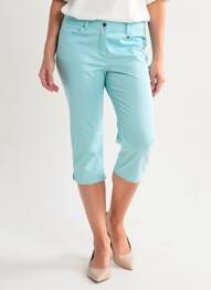 Pantalon trei sferturi buzunare albastru TONI femme