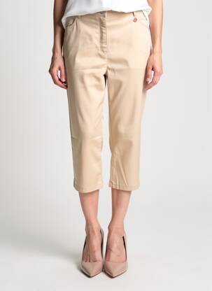 Pantalon trei sferturi buzunare bej TONI femeie