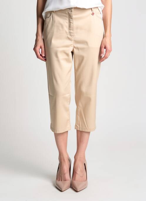 Pantalon trei sferturi buzunare bej TONI femme