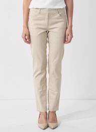 Pantalon slim talie elastică mărime normală bej STARK femme