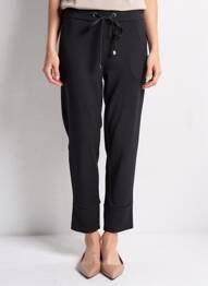 Pantalon slim talie elastică mărime normală negru STARK femme