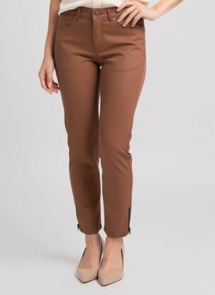 Pantalon slim talie joasă talie joasă maro STARK femeie