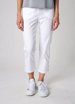 Pantalon trei sferturi elasticitate mărime normală alb STARK femeie
