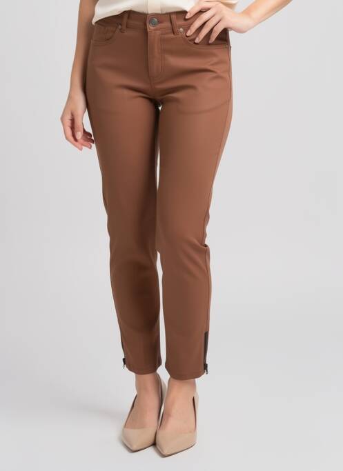 Pantalon slim talie joasă talie joasă maro STARK femme