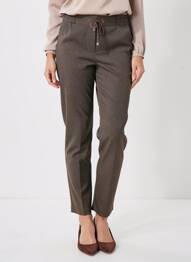 Pantalon slim talie elastică mărime normală maro DIANE LAURY femme