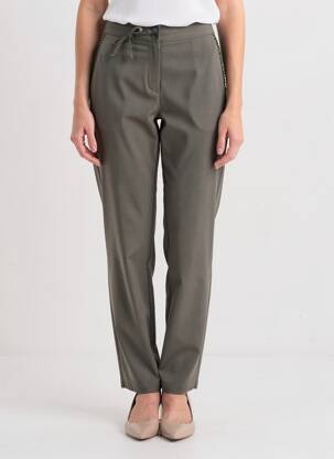 Pantalon slim elasticitate mărime normală verde GRIFFON femeie