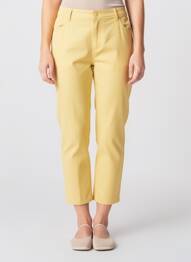 Pantalon trei sferturi elasticitate mărime normală galben GRIFFON femme