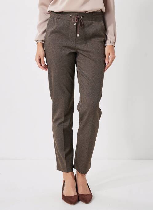 Pantalon slim talie elastică mărime normală maro DIANE LAURY femme