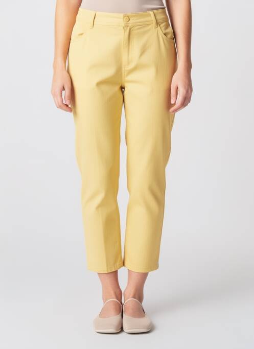 Pantalon trei sferturi elasticitate mărime normală galben GRIFFON femme