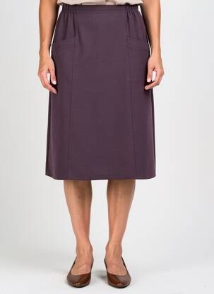Fustă midi elasticitate violet PLURIELLES femeie