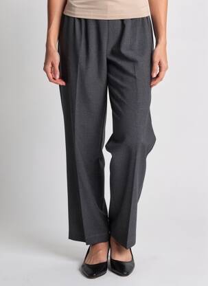 Pantalon drept talie elastică mărime normală gri GEVANA femeie